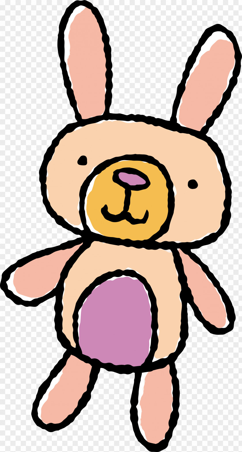 Cute Bunny Toys Rabbit Watercolor Painting PNG