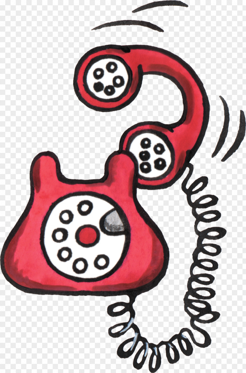 Red Telephone Call Mobile Phones Handset Clip Art PNG