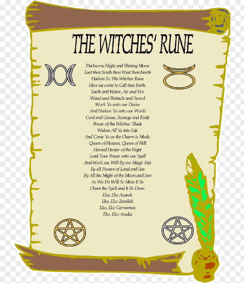 Wiccan Rede Witchcraft Poetry Paganism PNG