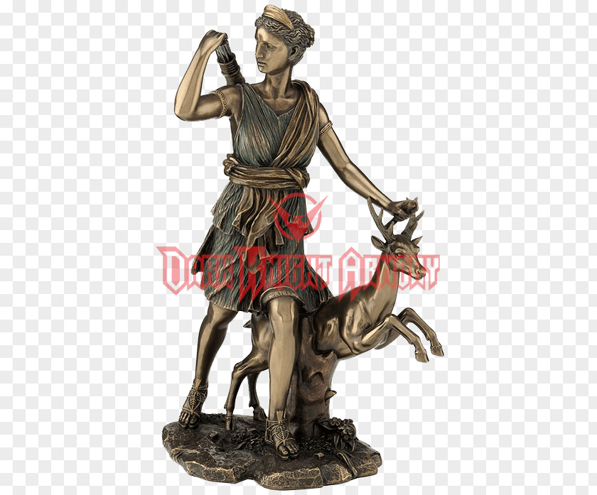 Goddess Artemis Diana Of Versailles Bronze Sculpture Statue PNG