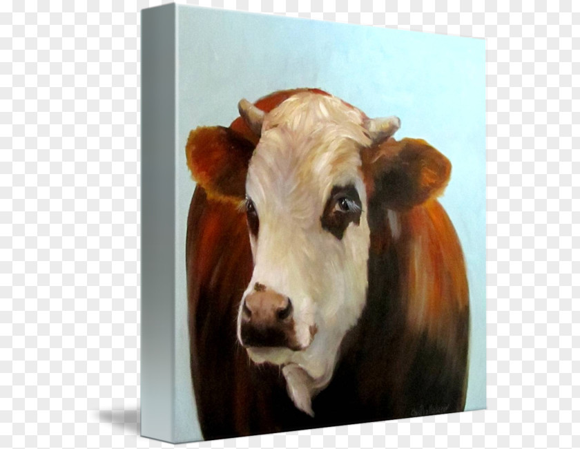 Painting Dairy Cattle Holstein Friesian Gallery Wrap Canvas PNG