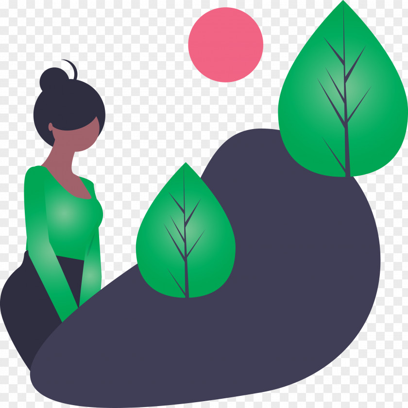 Green Leaf Plant Symbol Animation PNG
