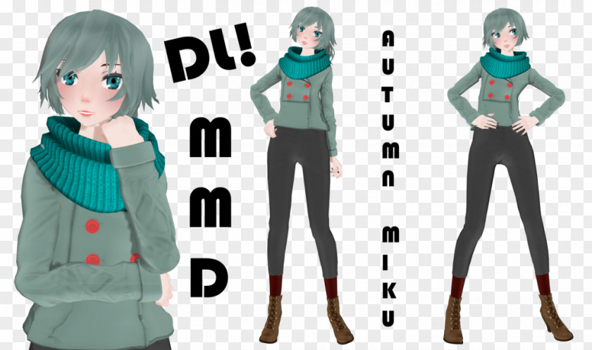 Metal Feel MikuMikuDance Hatsune Miku Model Autumn Clothing PNG