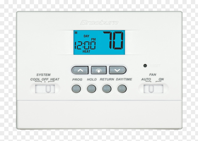 Programmable Thermostat Air Conditioning Electric Heating Furnace PNG