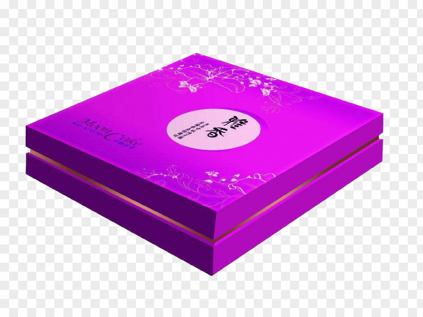 Purple Moon Cake Mooncake Mid-Autumn Festival Box PNG