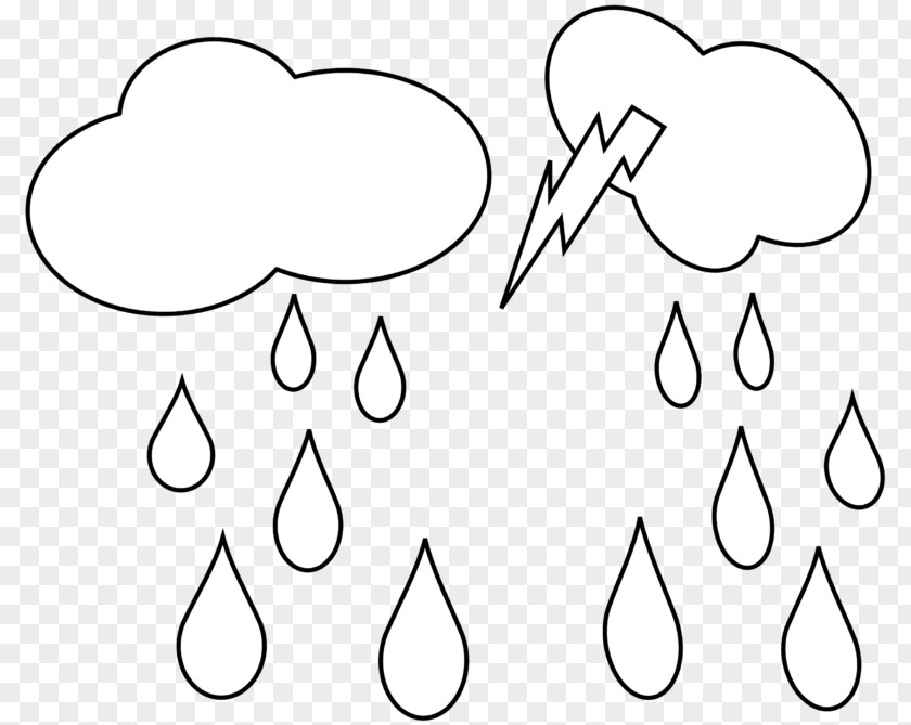 Rain Black And White Cloud Clip Art PNG