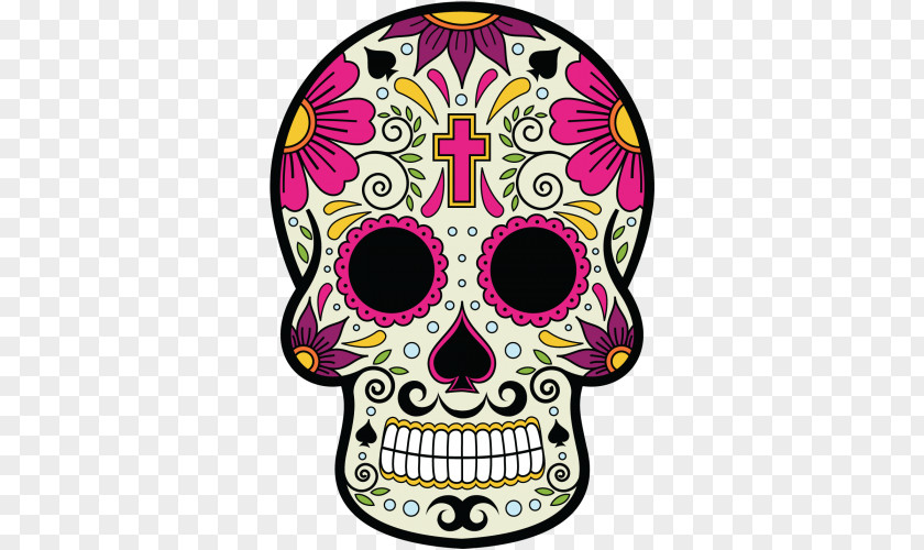 Skull Calavera Mexico Mexican Cuisine And Crossbones PNG