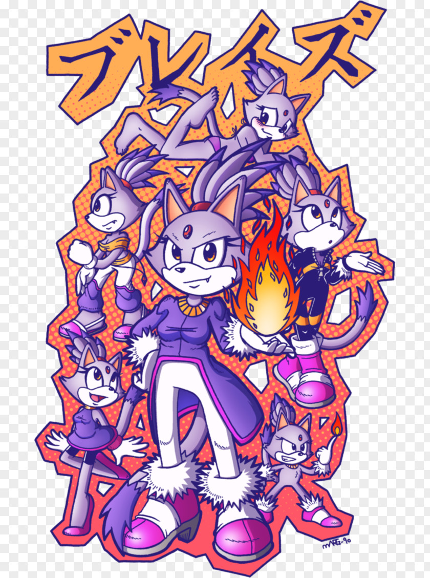 Sonic The Hedgehog Blaze Cat Universe Character PNG