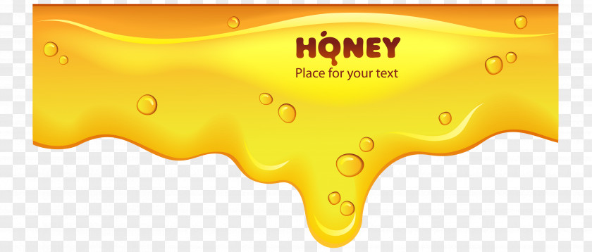 Honey Drop Effect Vector Brand Yellow Font PNG