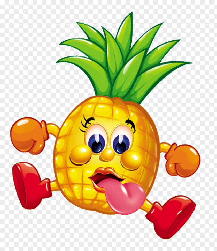 Pineapple Cartoon Auglis PNG