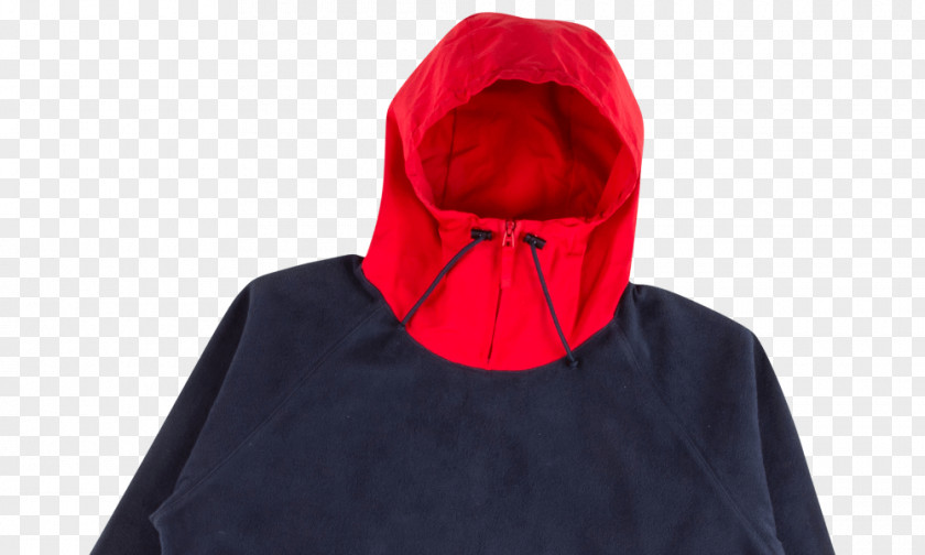 Red Fleece Jacket With Hood Hoodie Shoulder Sleeve PNG
