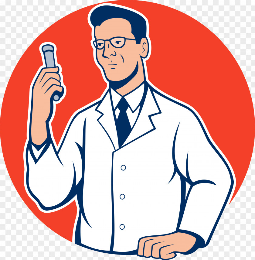 Scientist Chemist Laboratory Cartoon PNG