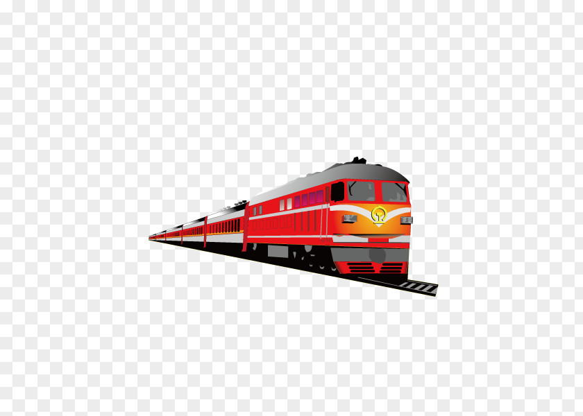 Train,Traveling By Train,red Train High-speed Rail PNG