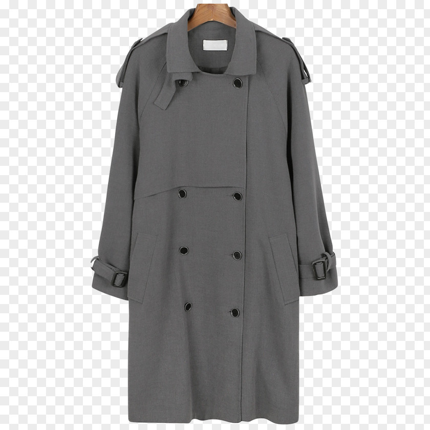 Trench Coat Overcoat Grey PNG