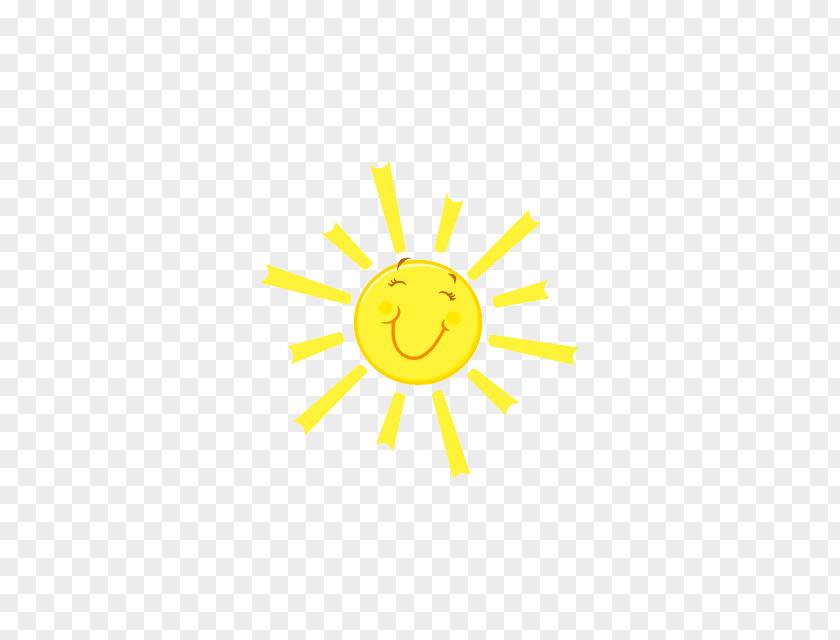 Cartoon Sun Yellow Font PNG