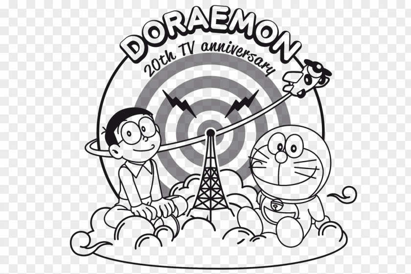 Doraemon Drawing Nobita Nobi Line Art PNG