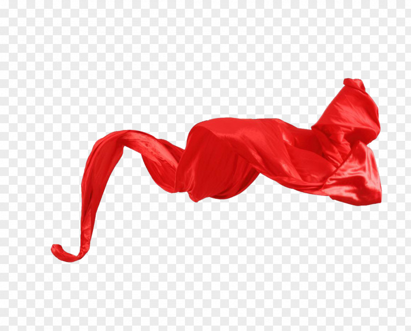 Red Ribbon Silk Textile PNG