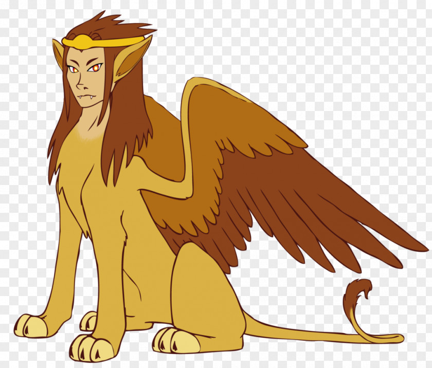 Sphinx Lion Cat Legendary Creature Beak Bird PNG
