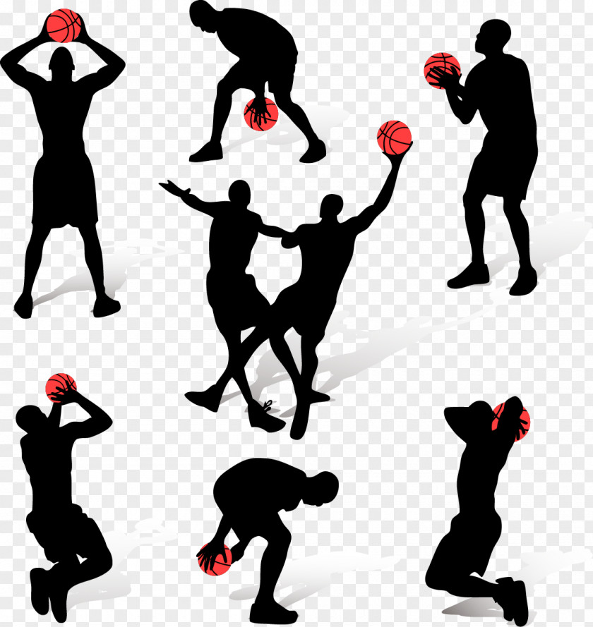 Basketball Silhouette Slam Dunk Clip Art PNG