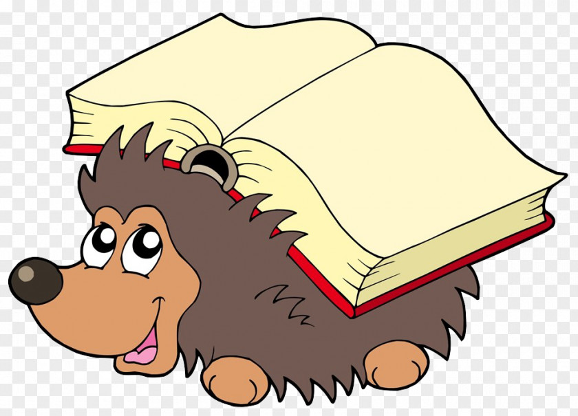 Hedgehog On The Back Of Book Stock Photography Clip Art PNG