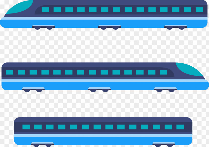 Lovely Blue Metro Train Vector Rapid Transit Rail Transport PNG