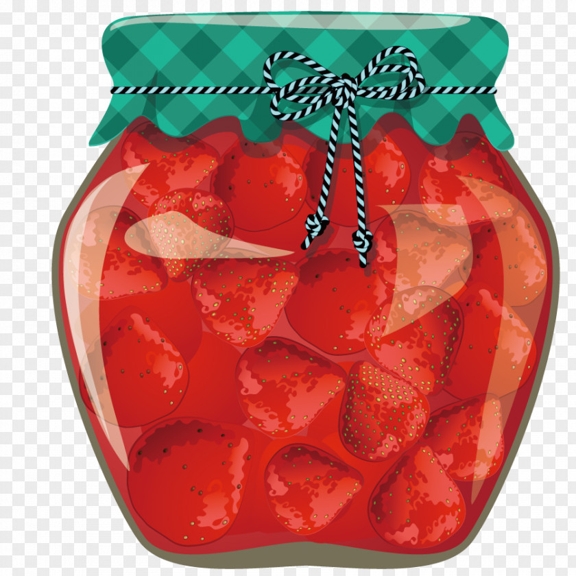Vector Strawberry Canned Food Preservation Fruit Preserves Cooking PNG