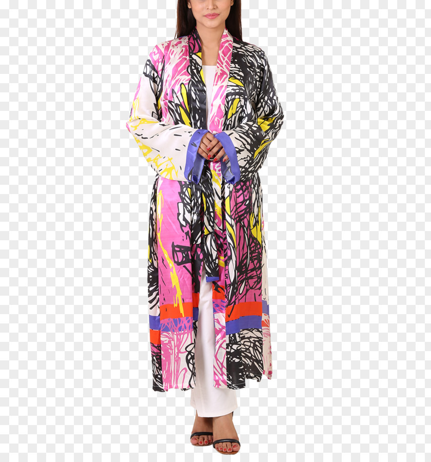 Dress Robe Silk Organza Kimono PNG