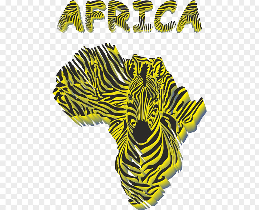 African Map Texture Africa Giraffe Zebra Illustration PNG