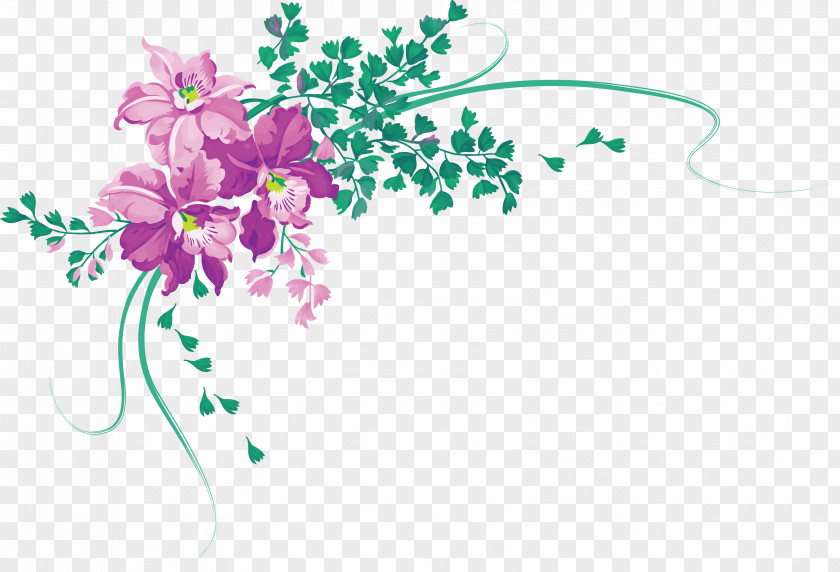 Green Floral Rendering Flower Desktop Wallpaper PNG