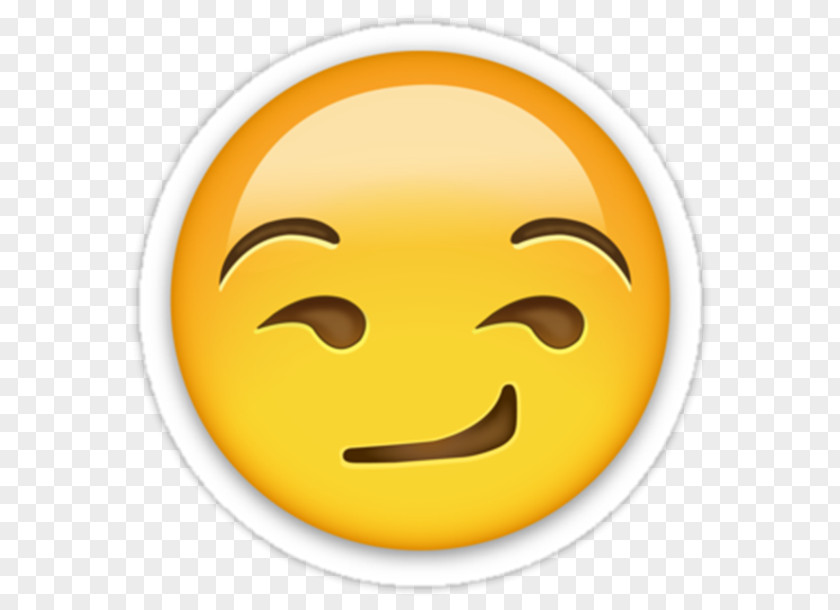 Emoji Emoticon Flirting Smirk Sticker PNG