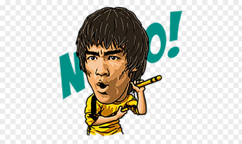 Bruce Lee WhatsApp Emoji Emoticon Facebook PNG