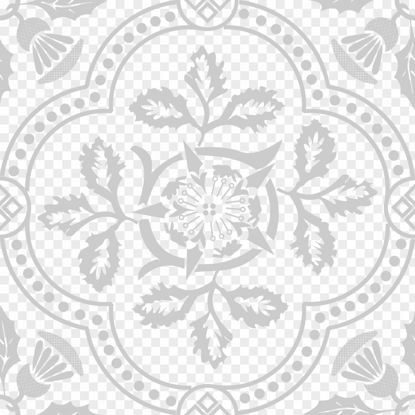 Decorative Floral Design Pattern PNG