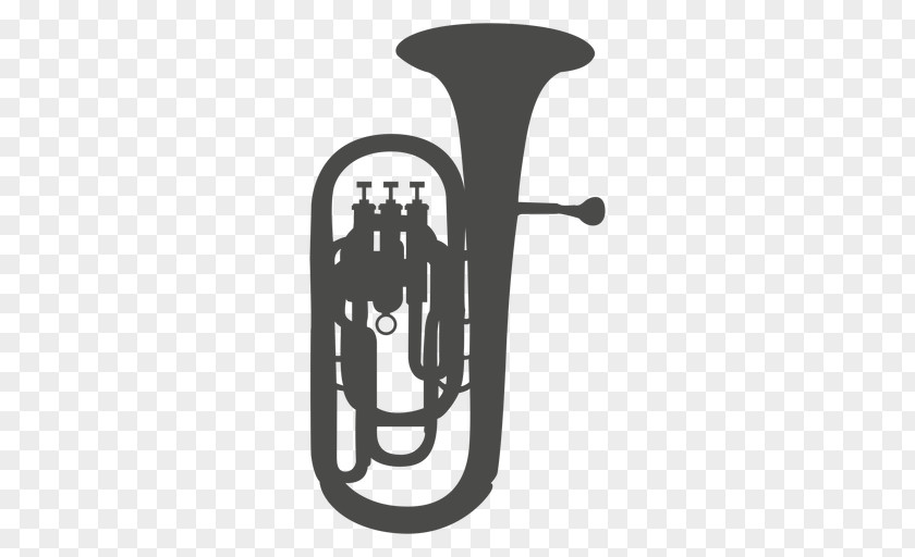 Silhouette Mellophone Euphonium Baritone Horn Sousaphone PNG