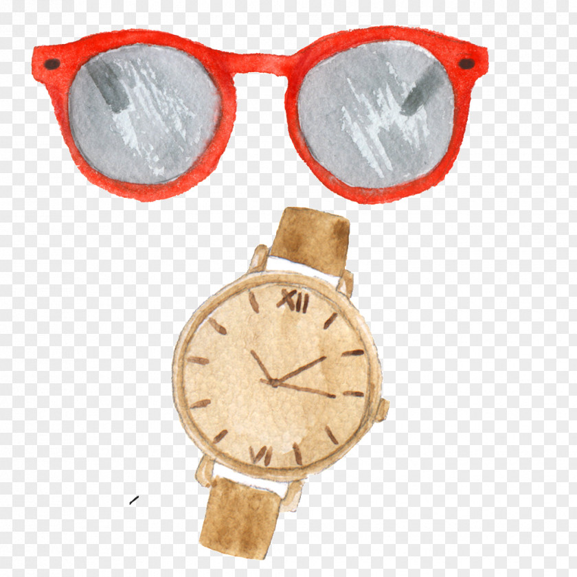 Sunglasses Watch Glasses Handbag PNG