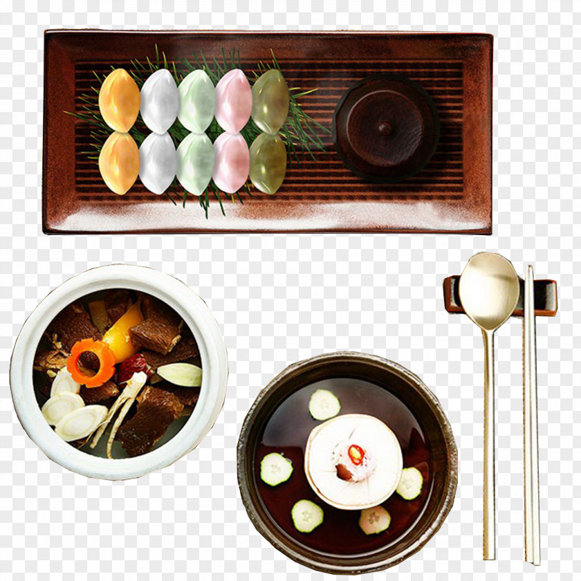 Dessert Rice Soup South Korea Food Cooking Chopsticks PNG