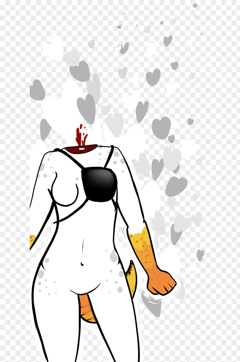 Headless Finger Beak Cartoon Clip Art PNG