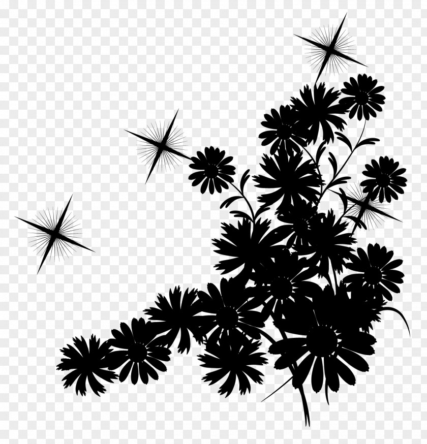Pattern Symmetry Line Flower Font PNG