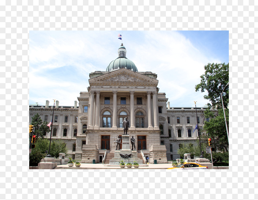 Building Indiana Statehouse Facade Classical Architecture PNG