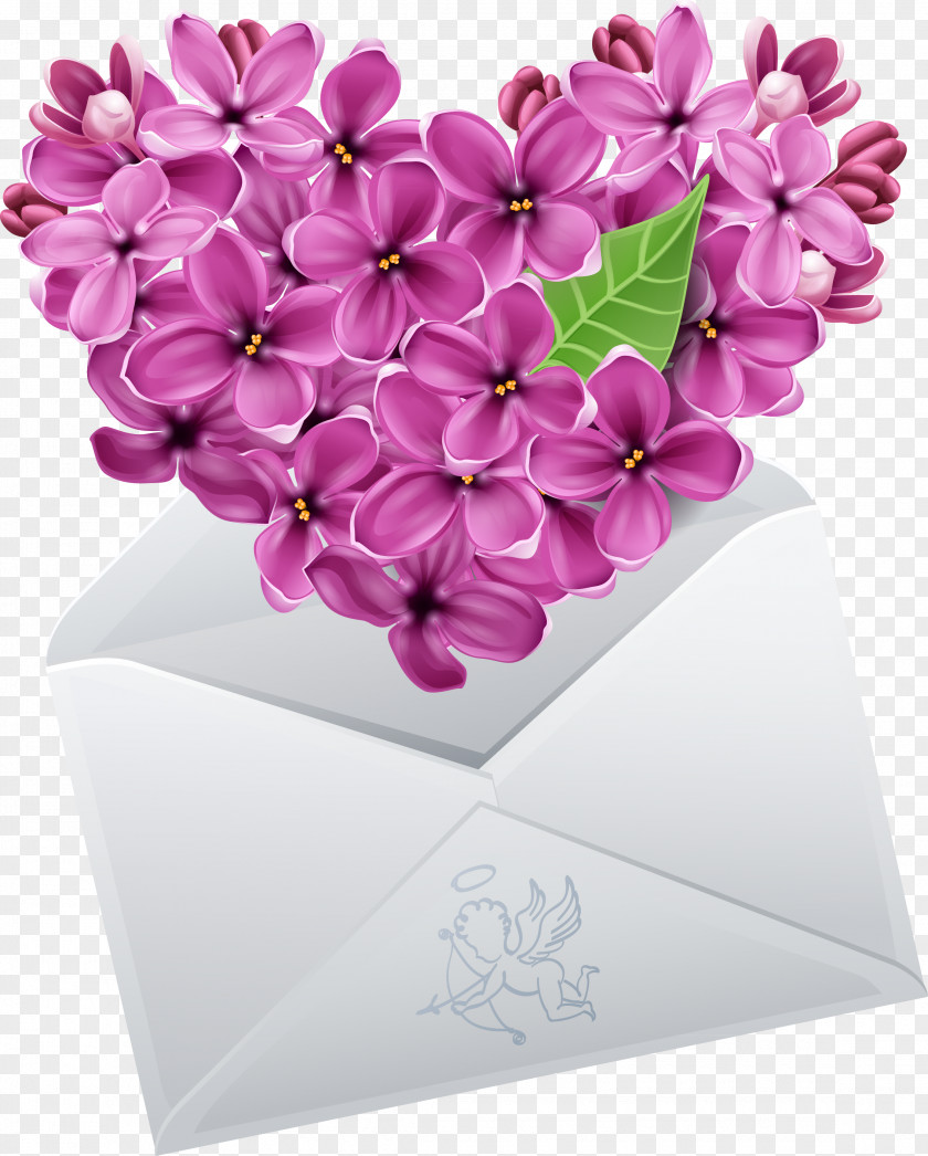 Purple Flowers Heart Flower Violet Lilac PNG