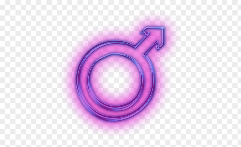Purple Glow Gender Symbol Astrological Symbols Male Sign PNG