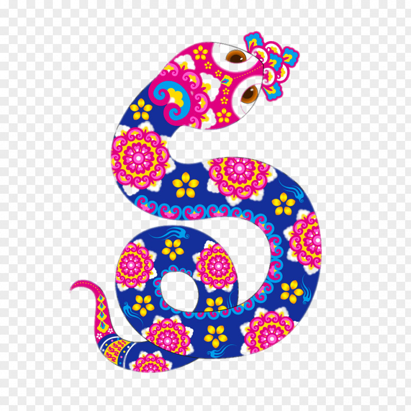 Color Zodiac Snake Chinese New Year Cartoon Illustration PNG