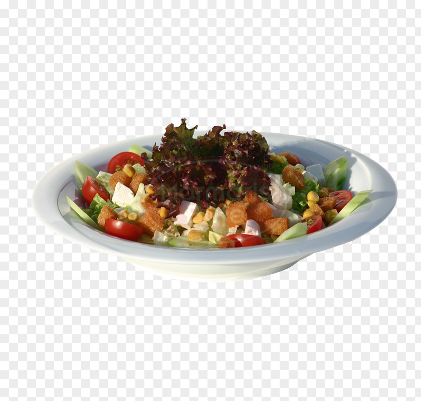 Plate Greek Salad Fattoush Vegetarian Cuisine PNG