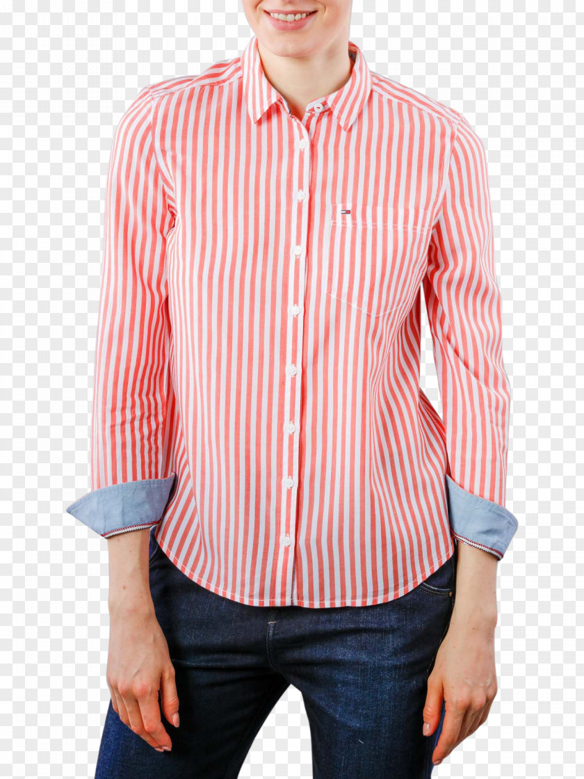 Red White Stripes Dress Shirt Blouse Jeans Jumper PNG
