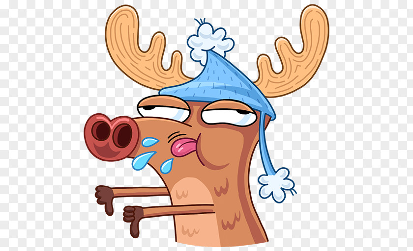 Reindeer Sticker Antler VKontakte PNG