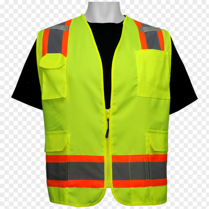 Safety Vest Gilets High-visibility Clothing Jacket Sleeve PNG