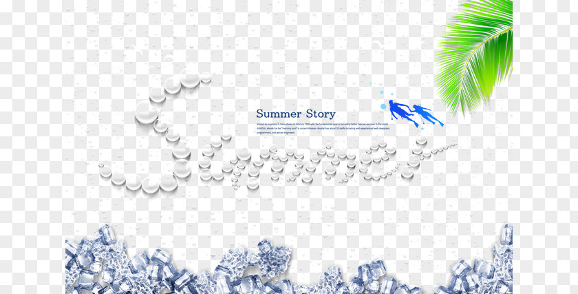 Summer Ice Leaf Background Drop Download PNG