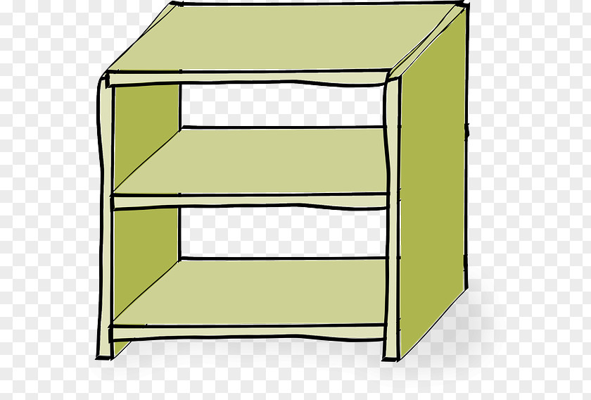 Bookshelf Cartoon Clip Art Shelf Openclipart Bookcase Furniture PNG