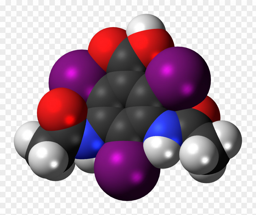 Diatrizoate Contrast Agent Vein Molecule Radiography PNG