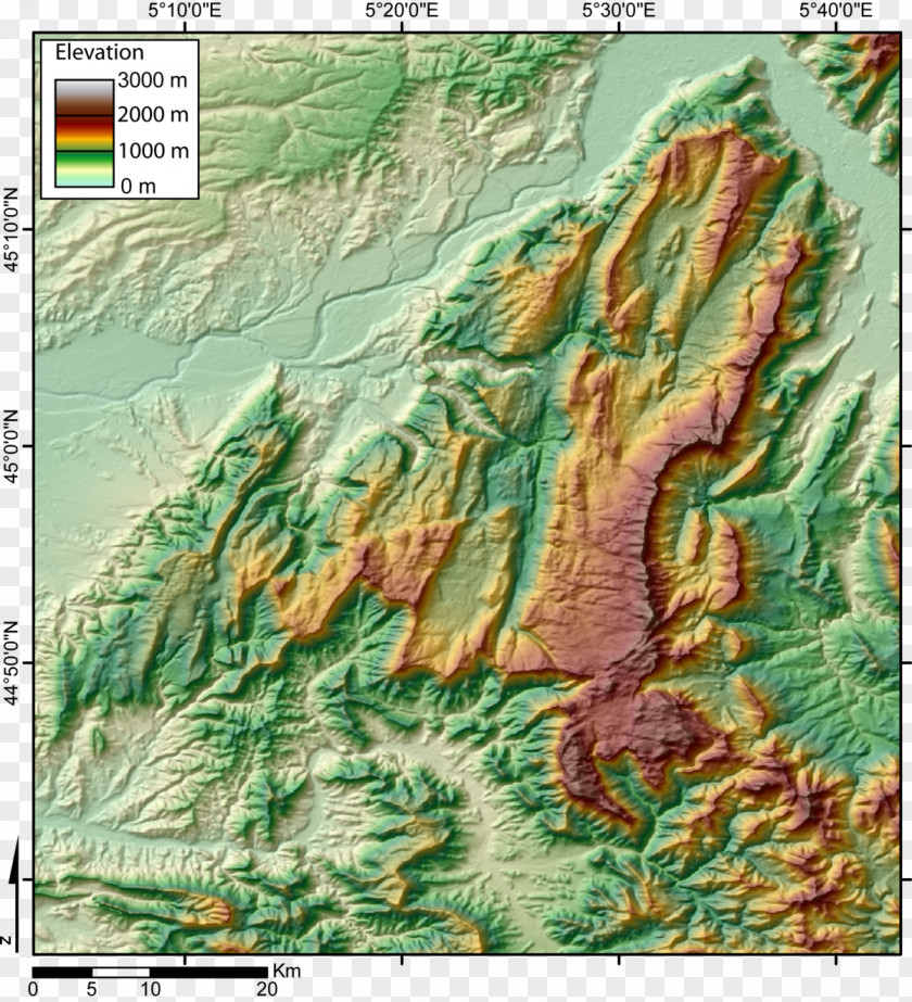 Map Vercors Massif Die French Prealps Lans-en-Vercors Hauts Plateaux Du PNG