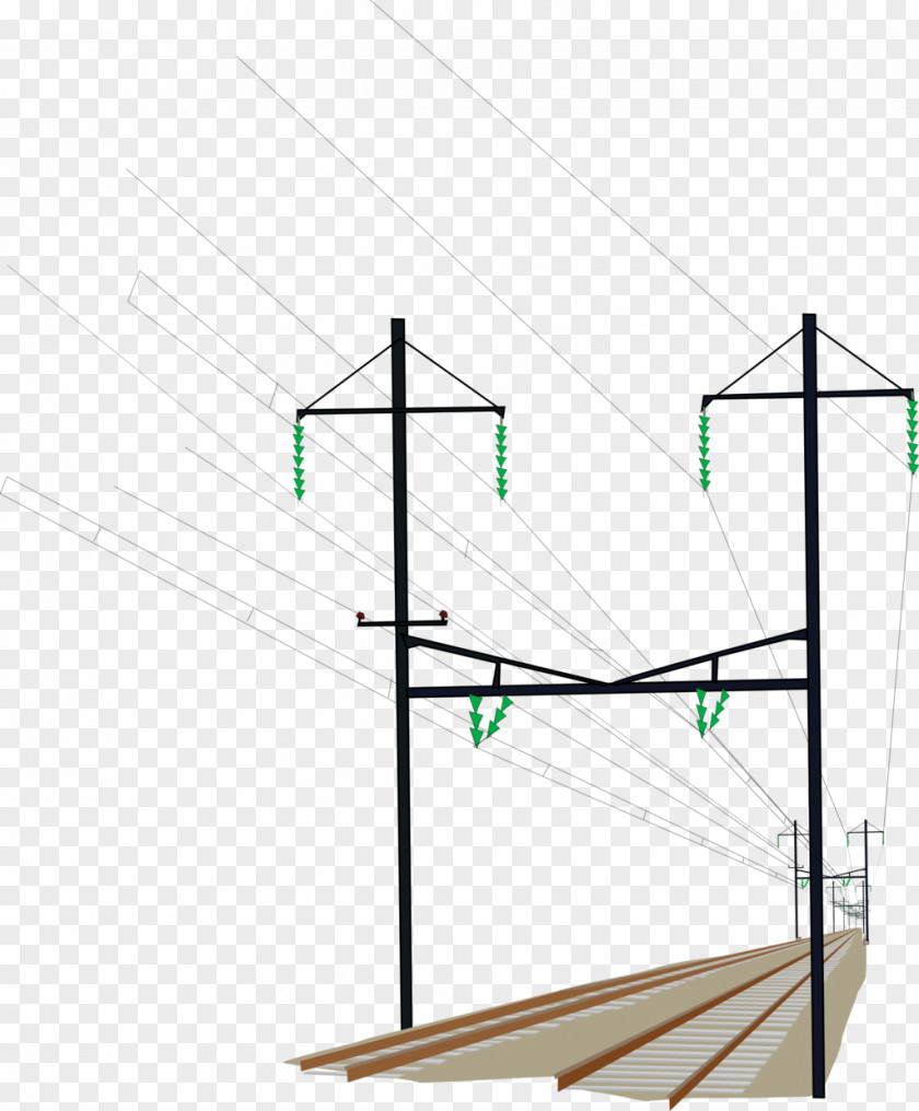 Train Rail Transport Overhead Line Catenary Wire PNG